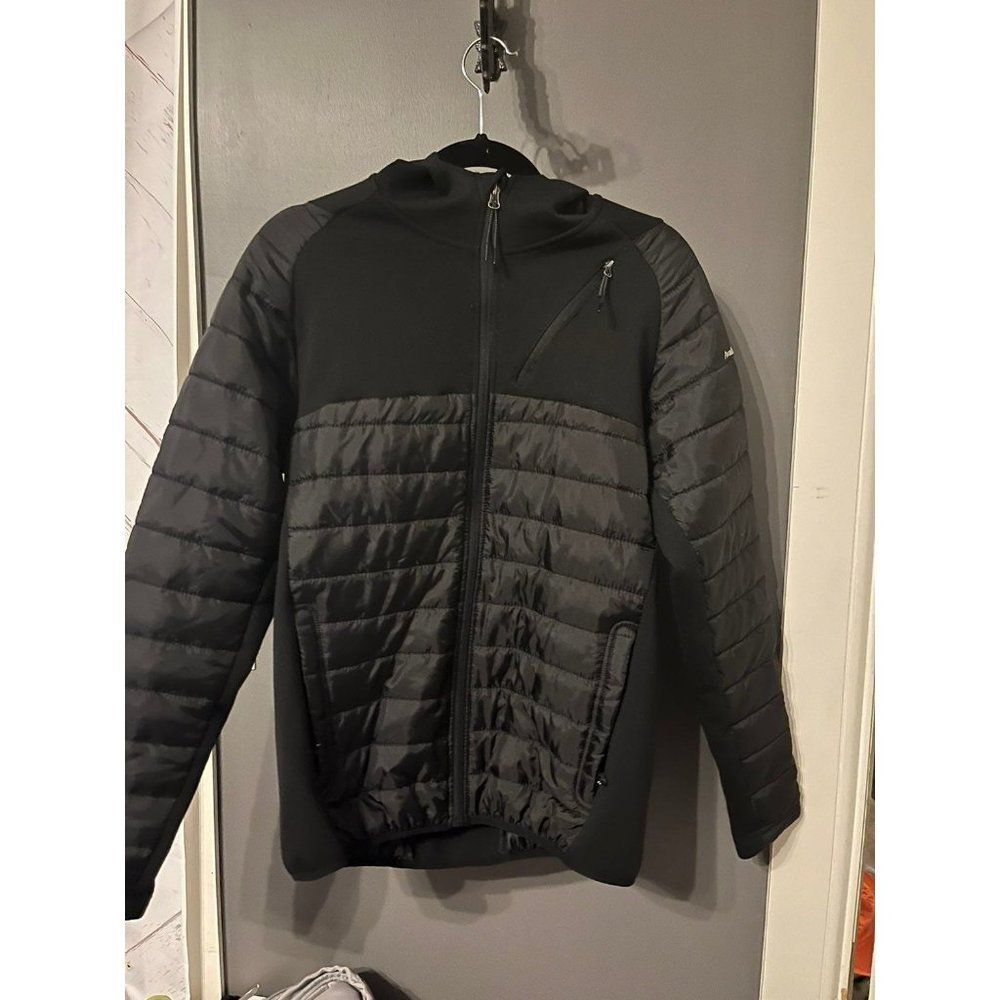 Womens avalanche black hooded jacket coat size medium